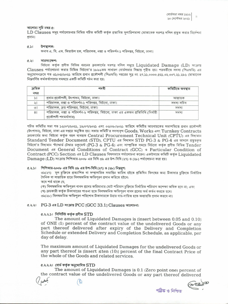 LD Clause - Board Approved | PDF