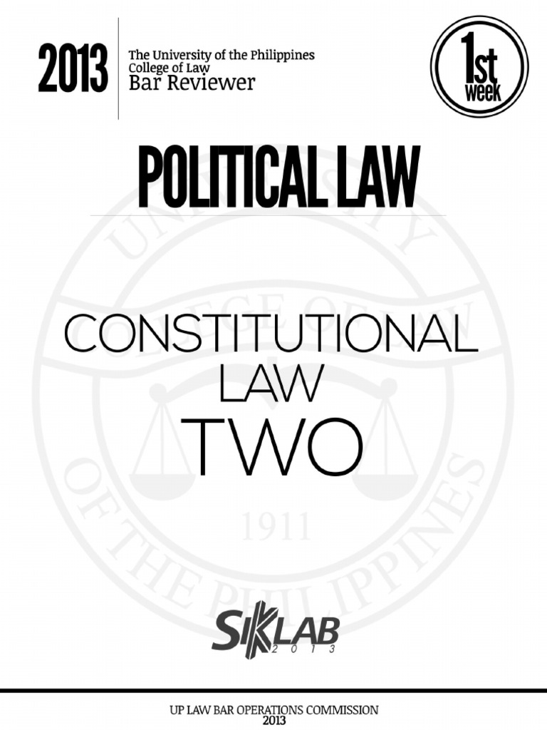 266993945 UP Law Reviewer 2013 Constitutional Law 2 Bill of Rights ...