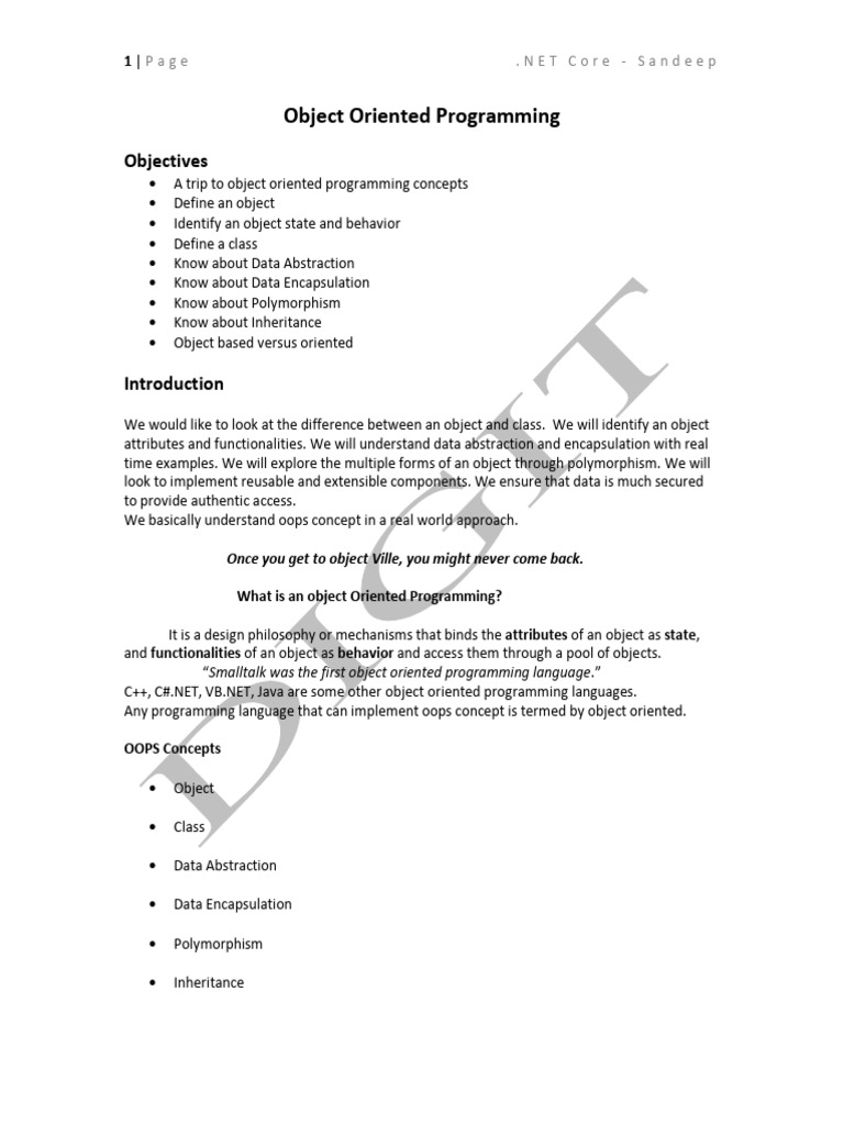 012 - C#.net - Oops | PDF | Object Oriented Programming | Class ...