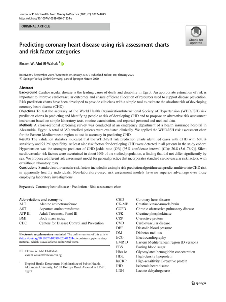 Predicting coronary heart disease using risk assessment charts and risk ...