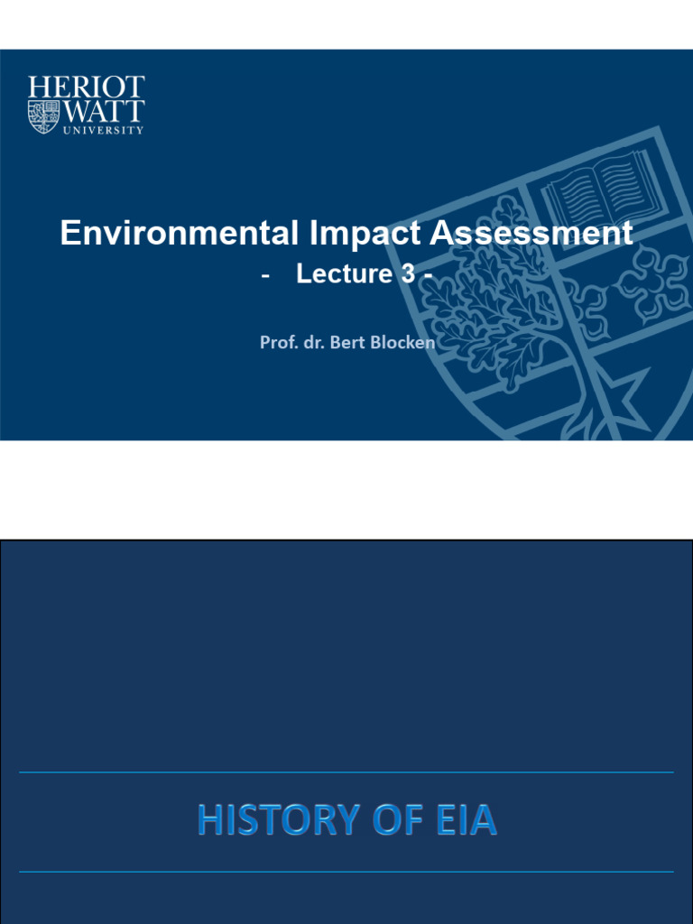 EIA Slides Edinburgh Lecture 3 | PDF | Environmental Impact Assessment ...