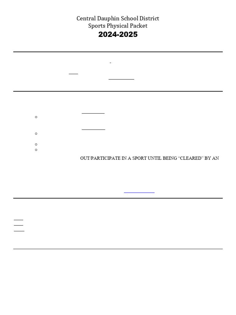 2024 2025CDSDSportsPhysicalPacket PIAARevised | PDF ...