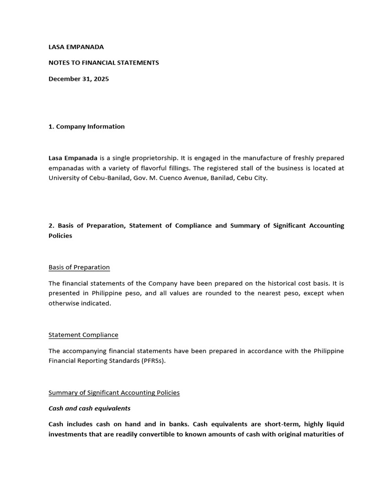 Notes to Financial Statements_ia | PDF | Fixed Asset | Depreciation