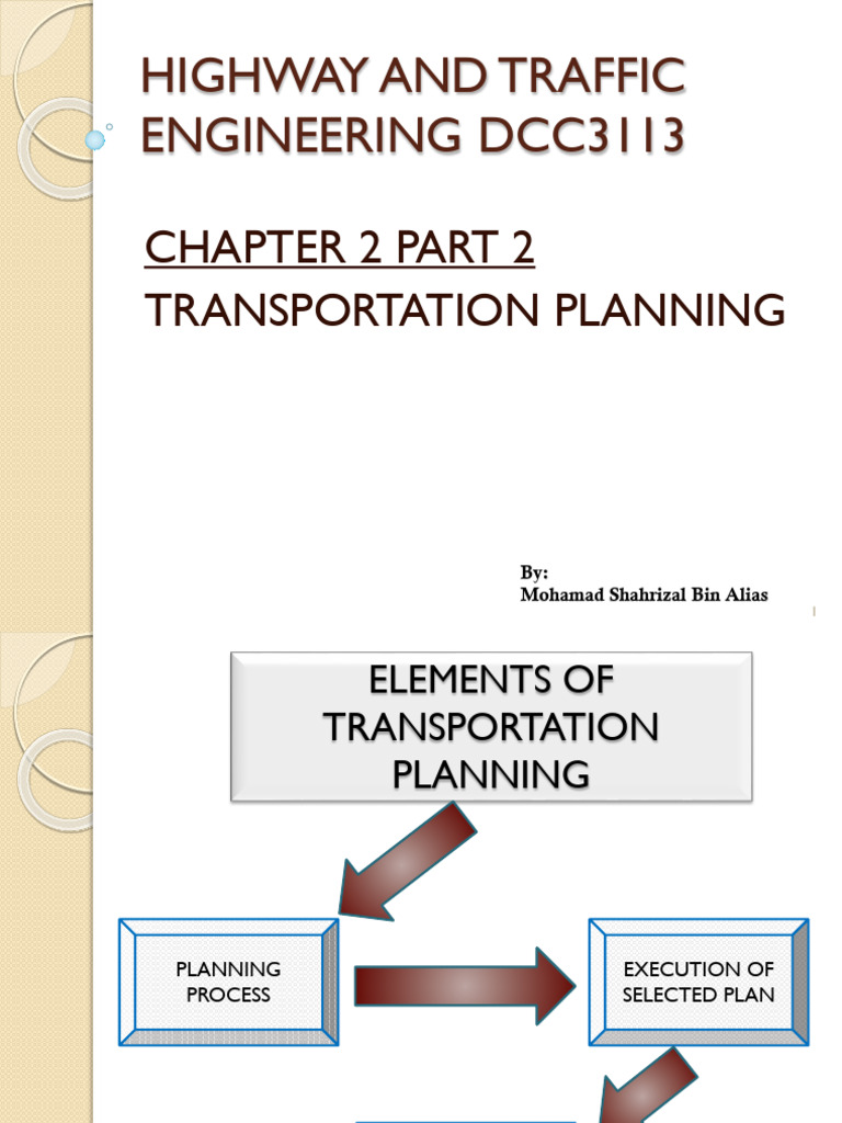 Chapter 2 - Transportation Planning Part 2 | PDF | Traffic | Parking