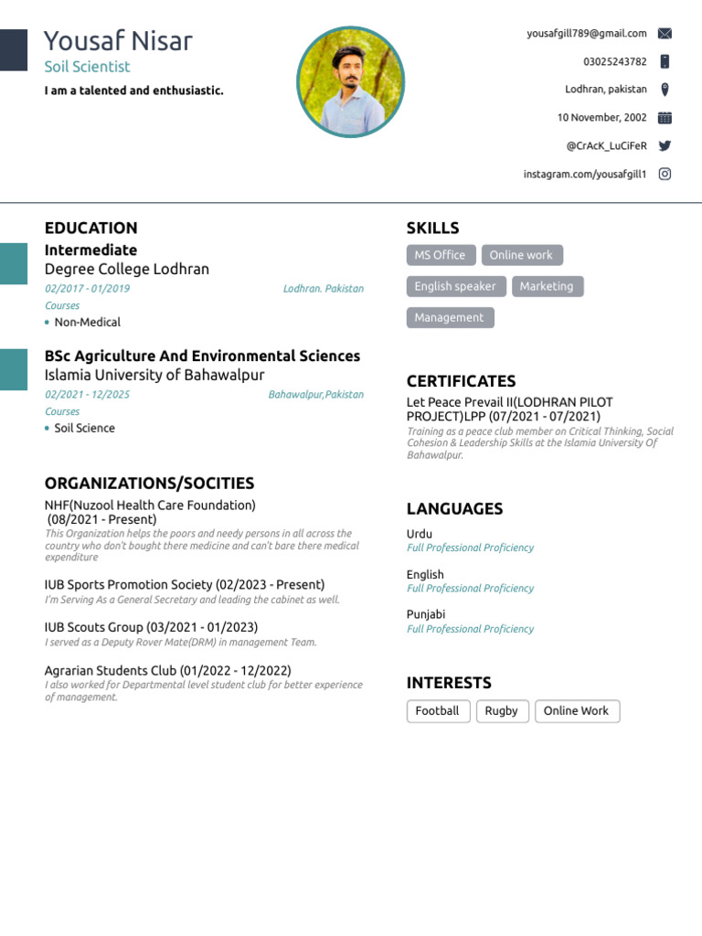 Yousaf's Resume 2 | PDF