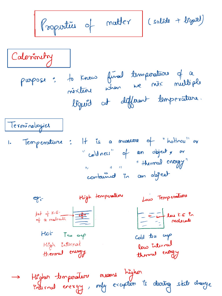 Properties of Matter | PDF | Temperature | Heat