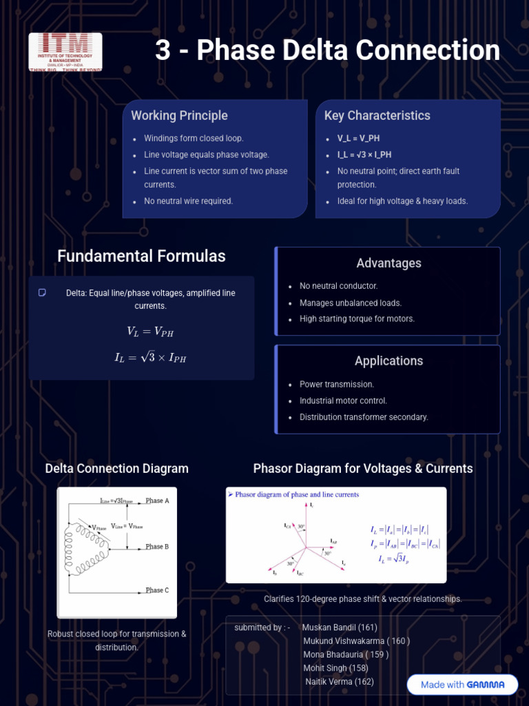 3 Phase Delta Connection | PDF