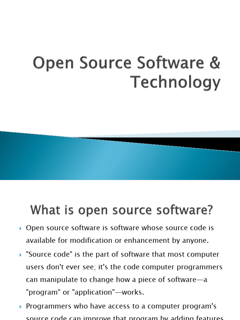 Open Source Software Technology Lecture 1 | PDF | Software ...