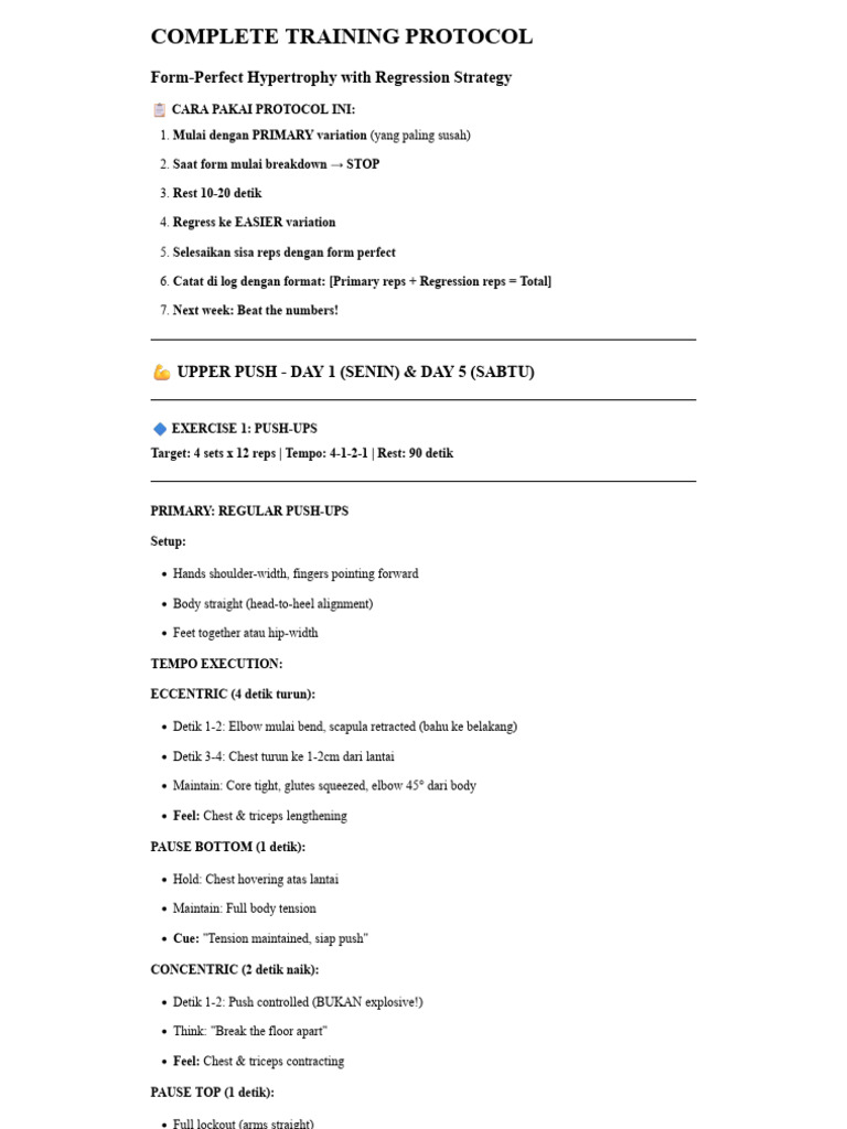 Tempo Training Cue Cards - Hypertrophy Protocol | PDF | Elbow ...