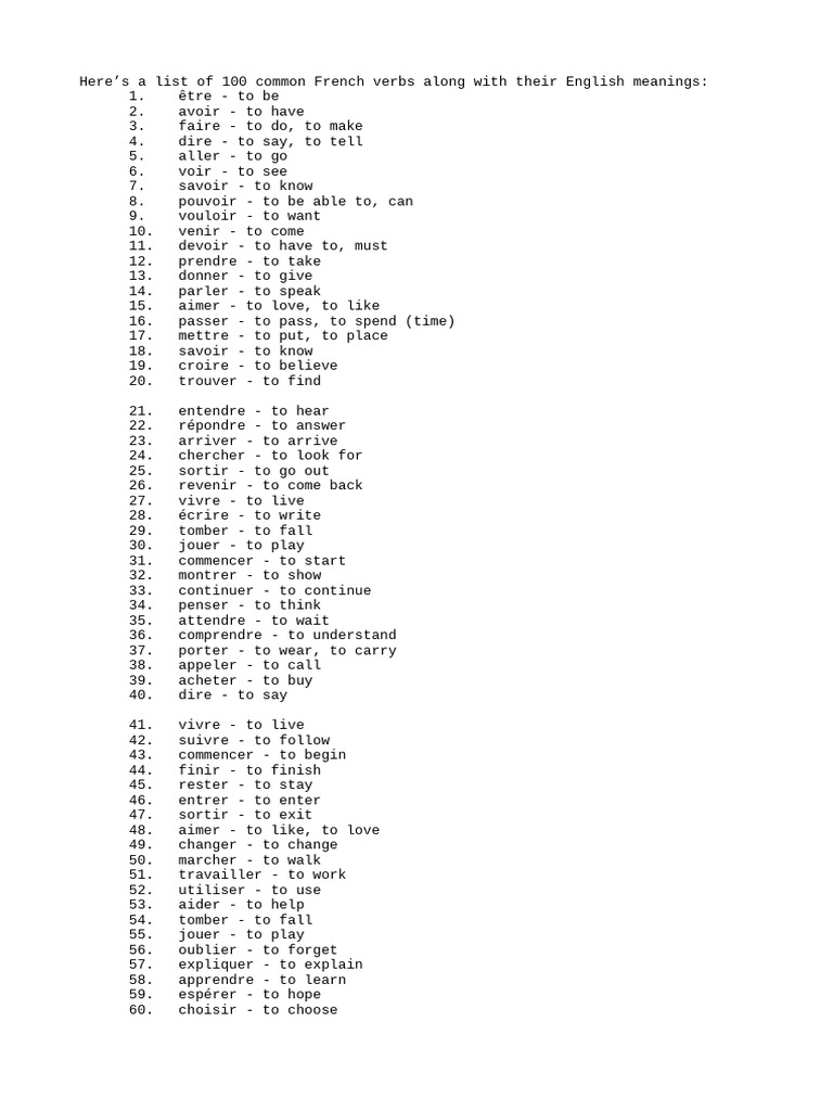 Common Verbs | PDF | Linguistic Morphology | Semantic Units