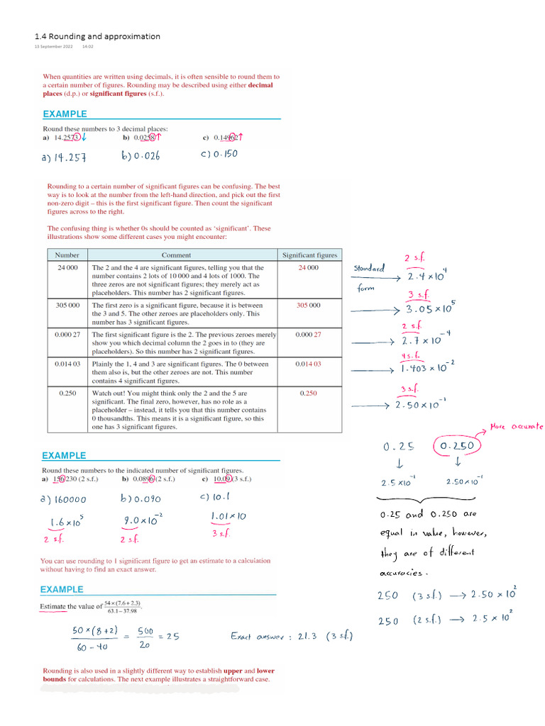 1.4 Rounding and Approximation | PDF