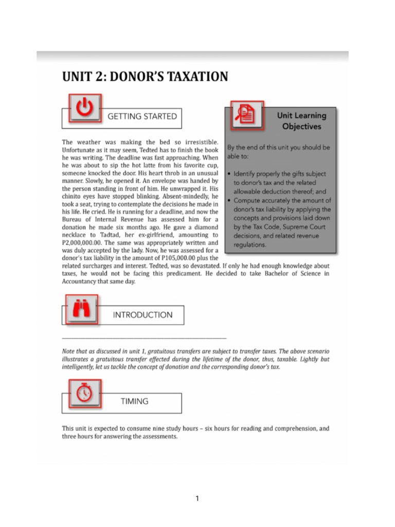 Unit 2 Donors Tax | PDF