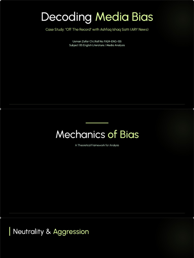 Decoding Media Bias - Off The Record | PDF