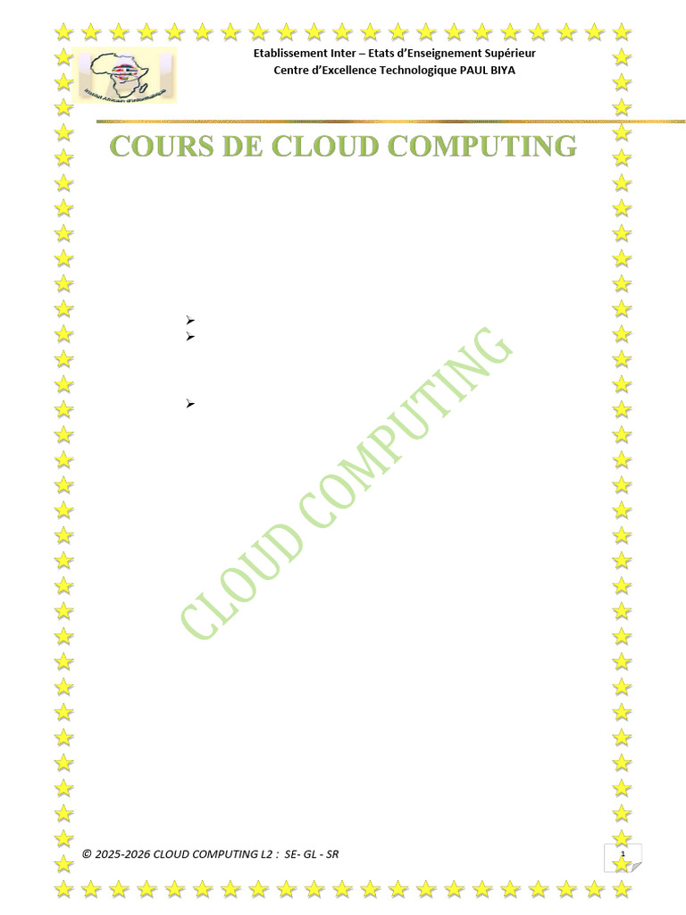 Cours Cloud Computing 2025-2026 | PDF | Cloud computing | Amazon Web ...