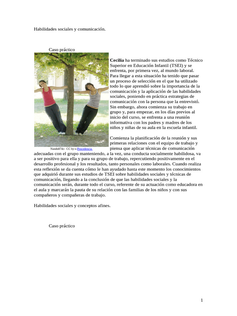Habilidades sociales y comunicación | PDF | Comunicación no verbal ...