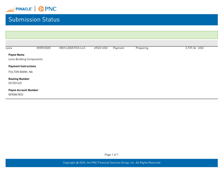 Sep 9th Payment | PDF