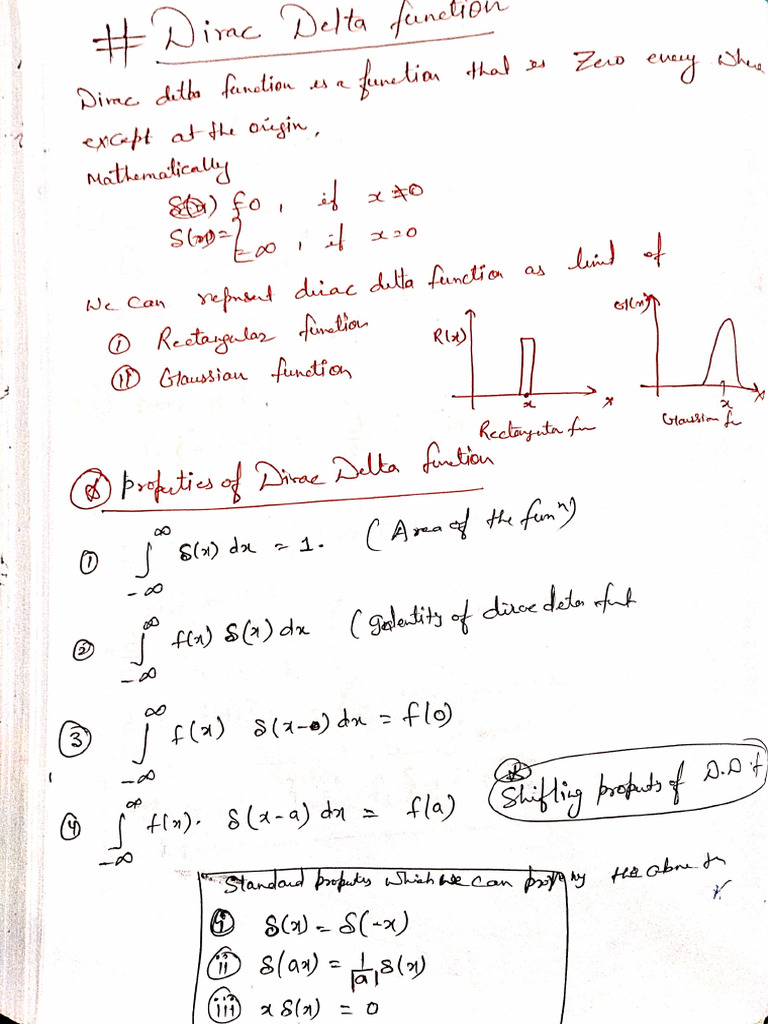 Dirac Delta Function IITD | PDF
