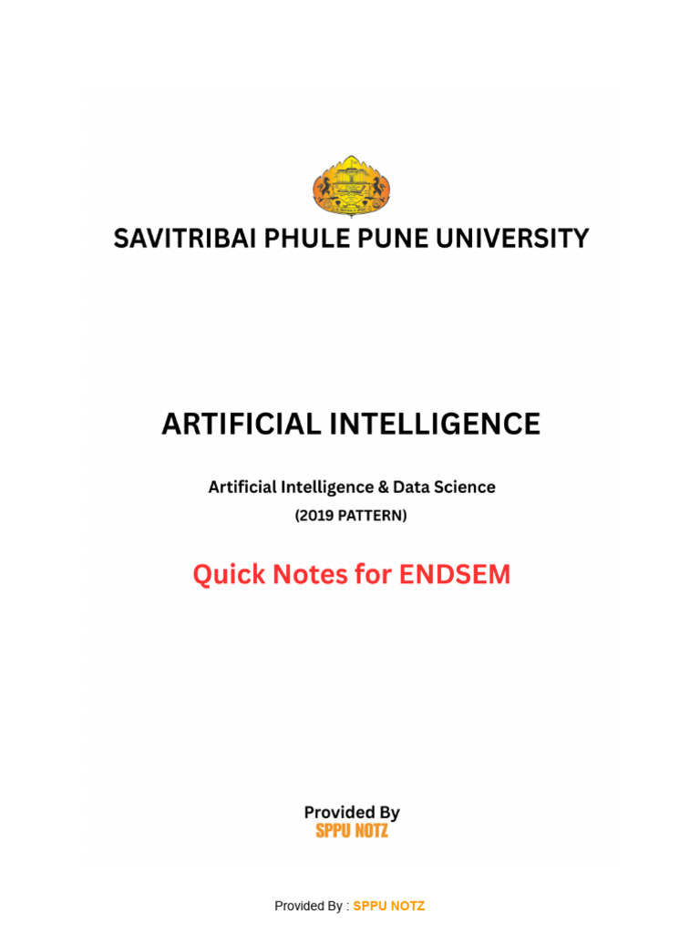 Artificial Intelligence (TE AI&DS SPPU) Quick Notes | PDF | Logic ...