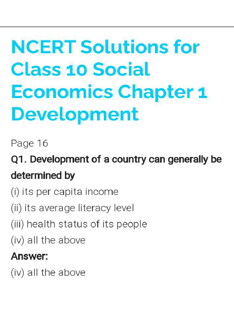 Chapter1-Development Economics | PDF