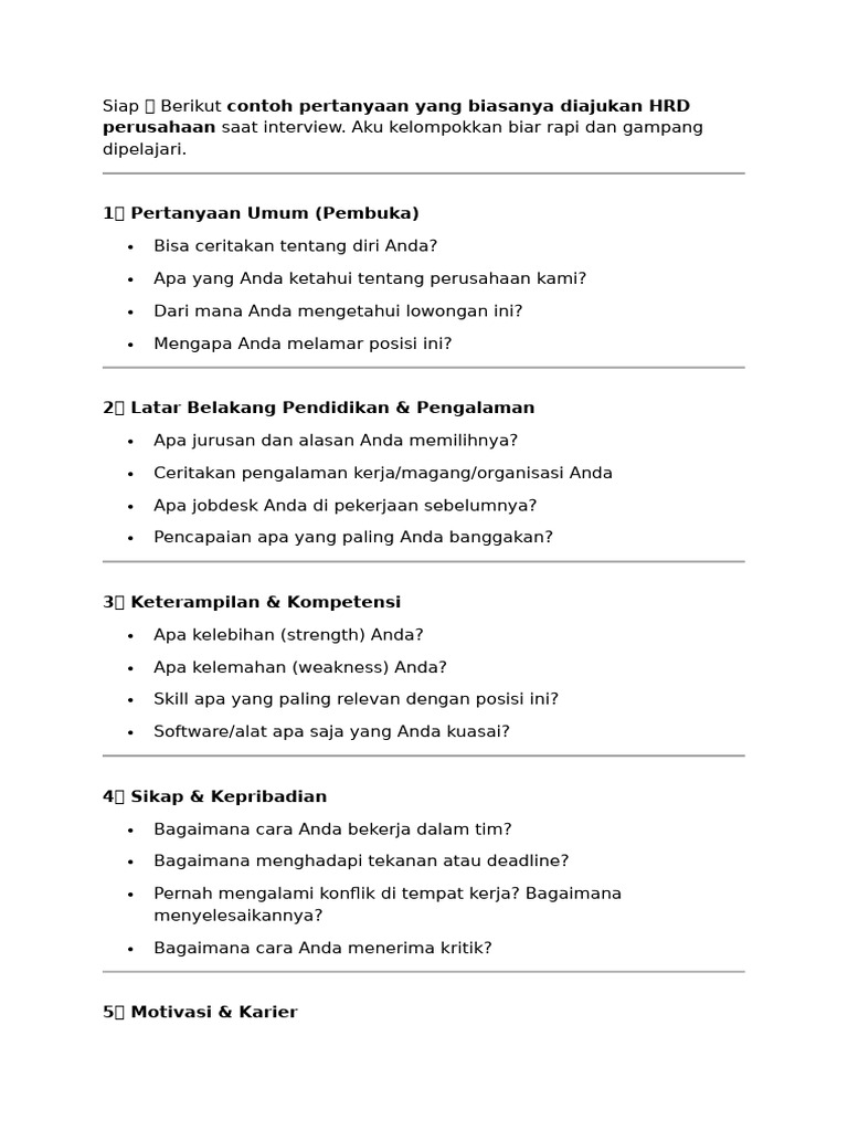 HRD General Questions | PDF