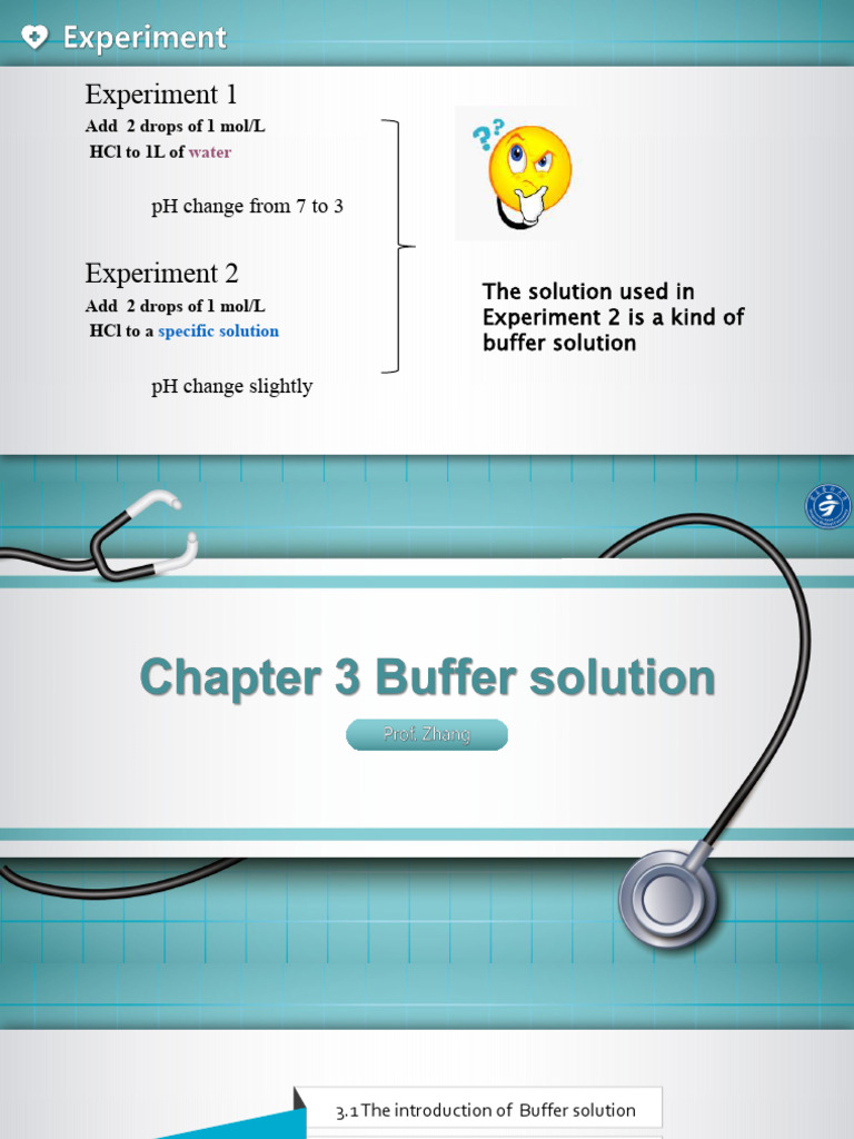 Medical Chemistry Chapter 3, Buffer Solution) | PDF | Buffer Solution ...