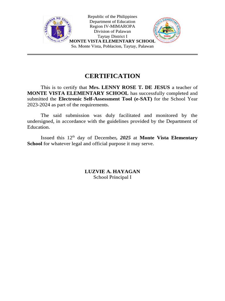 e SAT Certification 044806 (1) | PDF