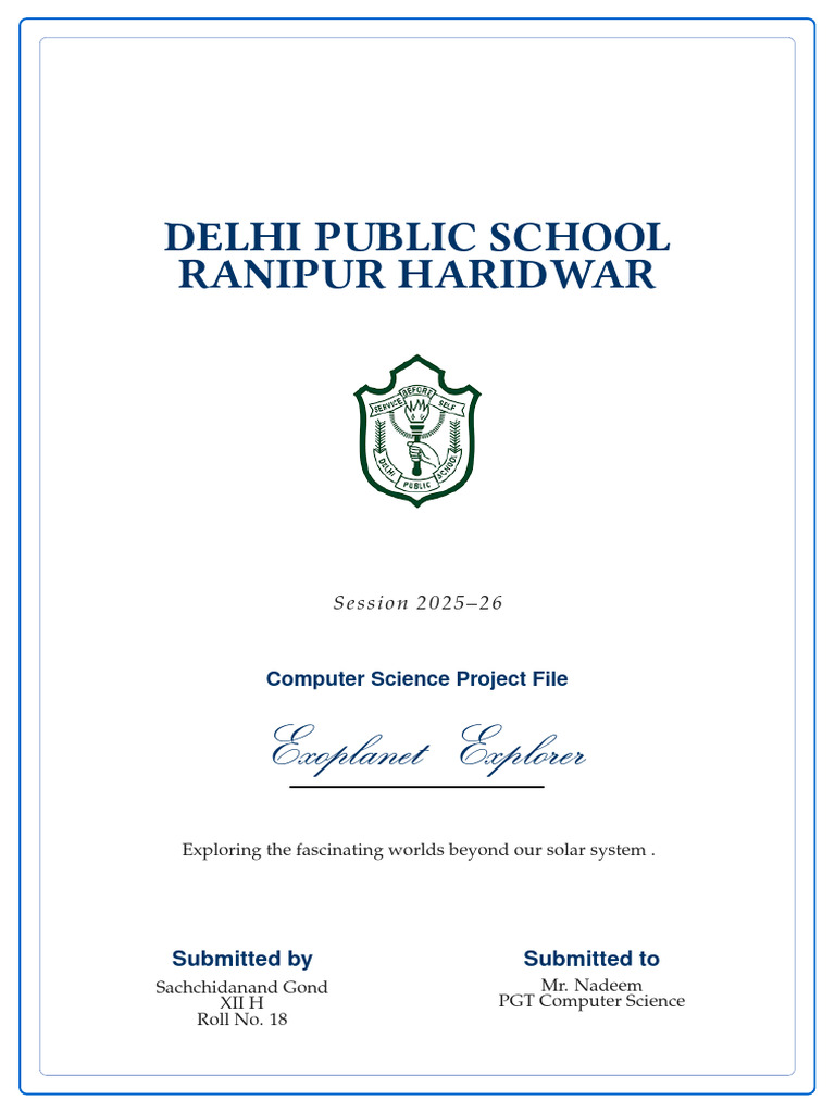 Project File Computer Science (083) Class 12 Board 2025-26 | PDF ...