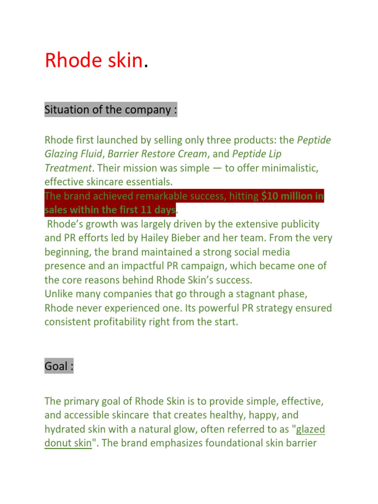 Rhode Skin | PDF | Brand | Marketing