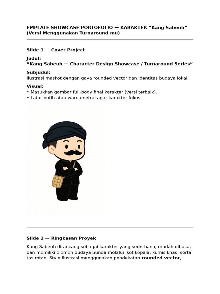 Template Showcase Portofolio | PDF