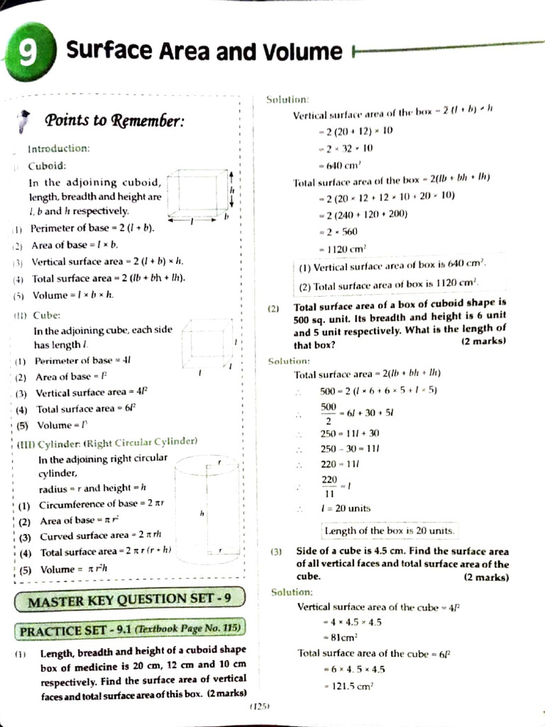 Anita'z Classes m2 Ls 9 | PDF | Sphere | Area