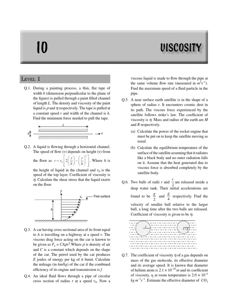 Viscosity | PDF | Viscosity | Liquids
