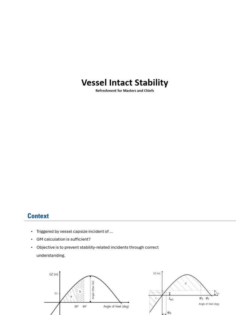 Vessel Intact Stability | PDF | Watercraft