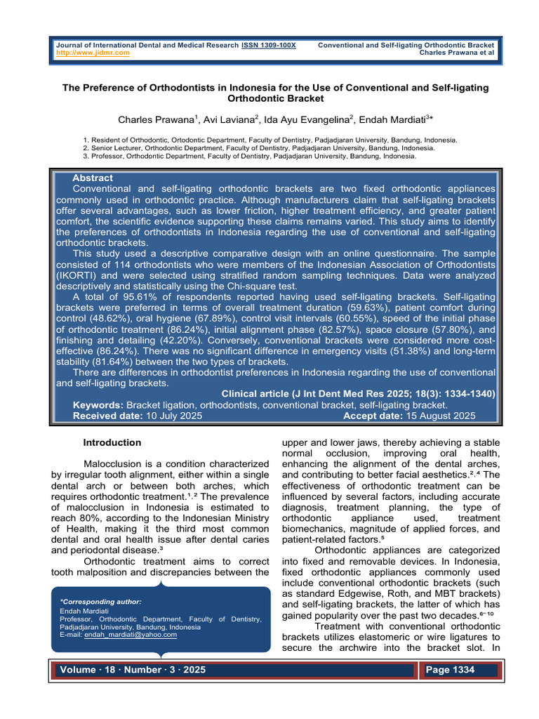 2025 parwana | PDF | Orthodontics | Dentistry Branches
