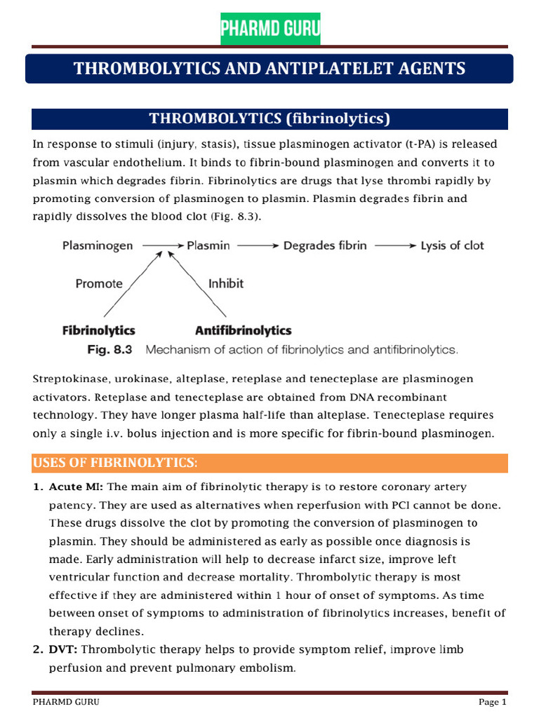 2 Thrombolytics and Antiplatelet Agents 1600 PDF - Gdrive.vip | PDF