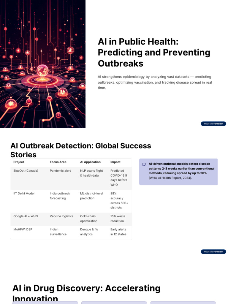 AI in Public Health Predicting and Preventing Outbreaks.pptx | PDF ...