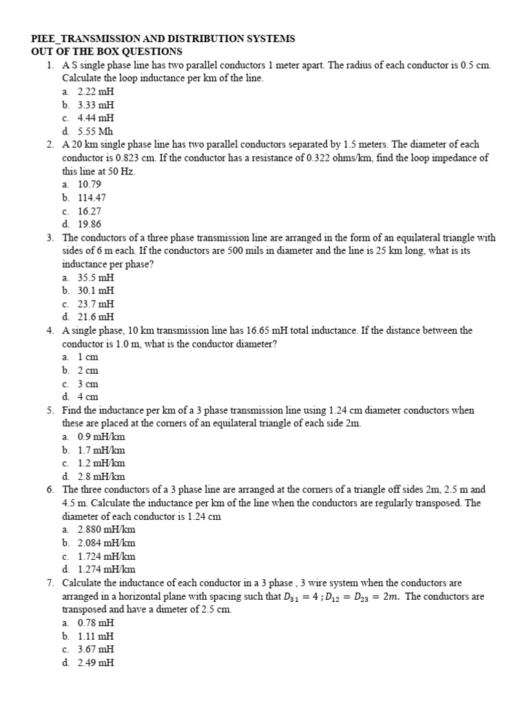 781945779 PIEE Transmission and Distribution System | PDF | Electric ...