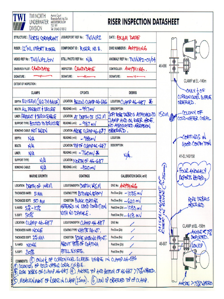 Inspection Data Sheet - 2 | PDF