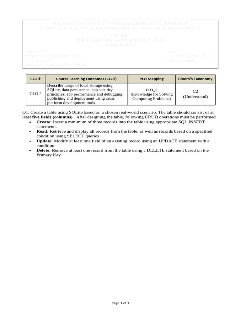 Assignment# 2 | PDF