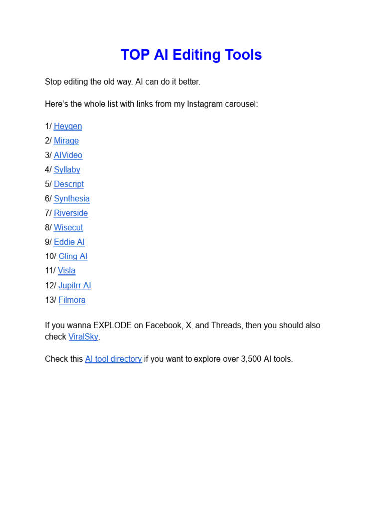 AI Editing Tools | PDF