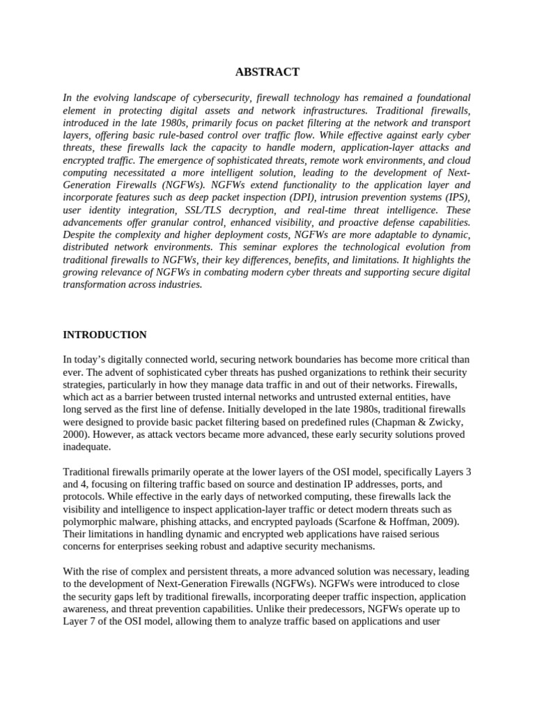 Firewall Technology | PDF | Firewall (Computing) | Security