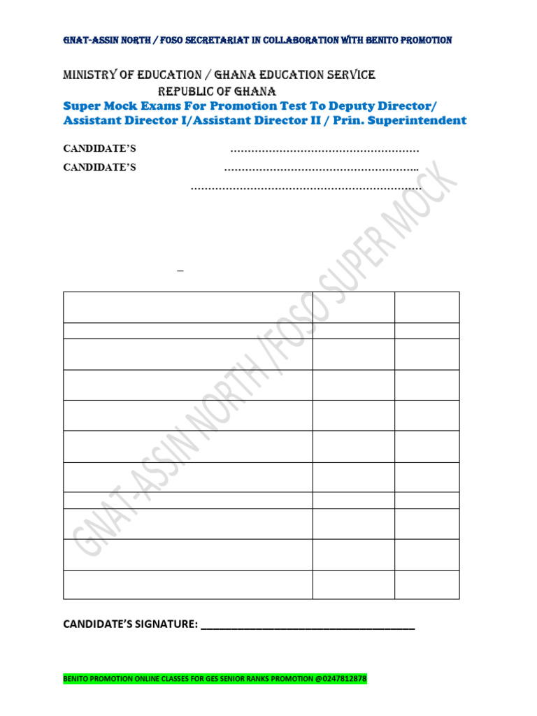 Answer Sheet - Foso | PDF