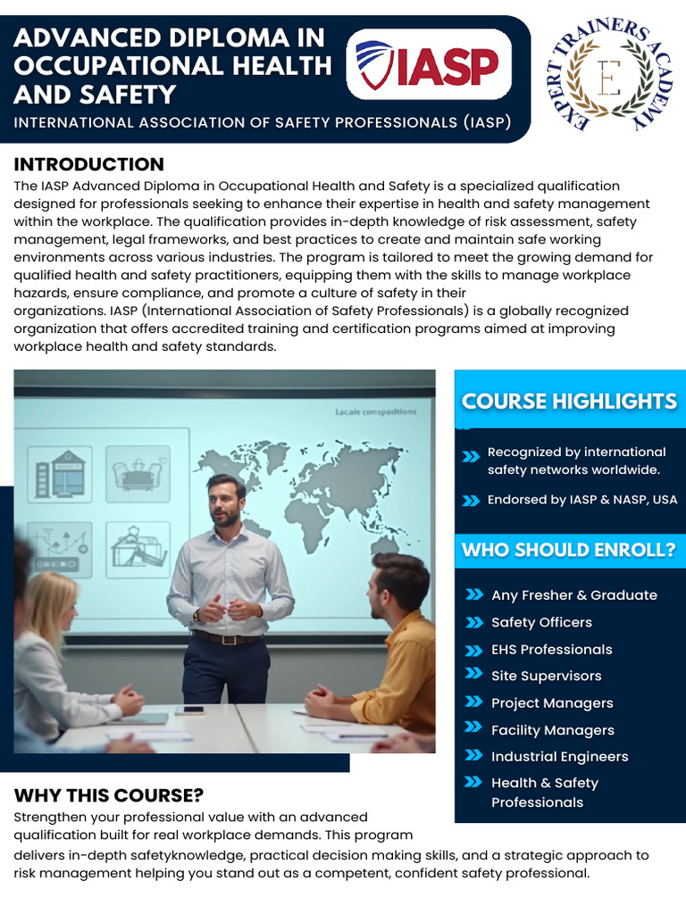 Advanced Diploma in Occupational Health and Safety ( IASP ) Brochure ...
