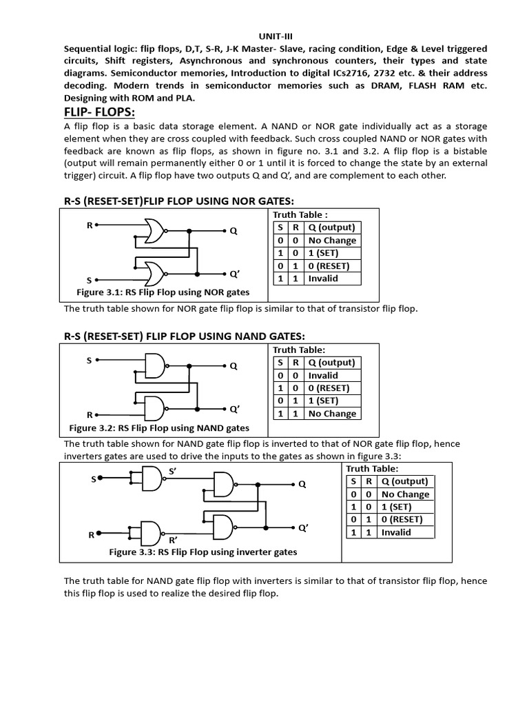 CS304 - Digital Sytems - UNIT-III - Notes | PDF | Computer Data Storage ...