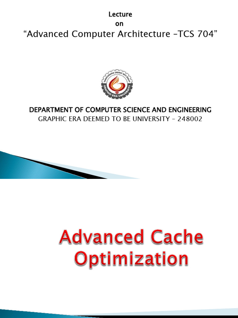 9. Advanced Cache Optimization | PDF