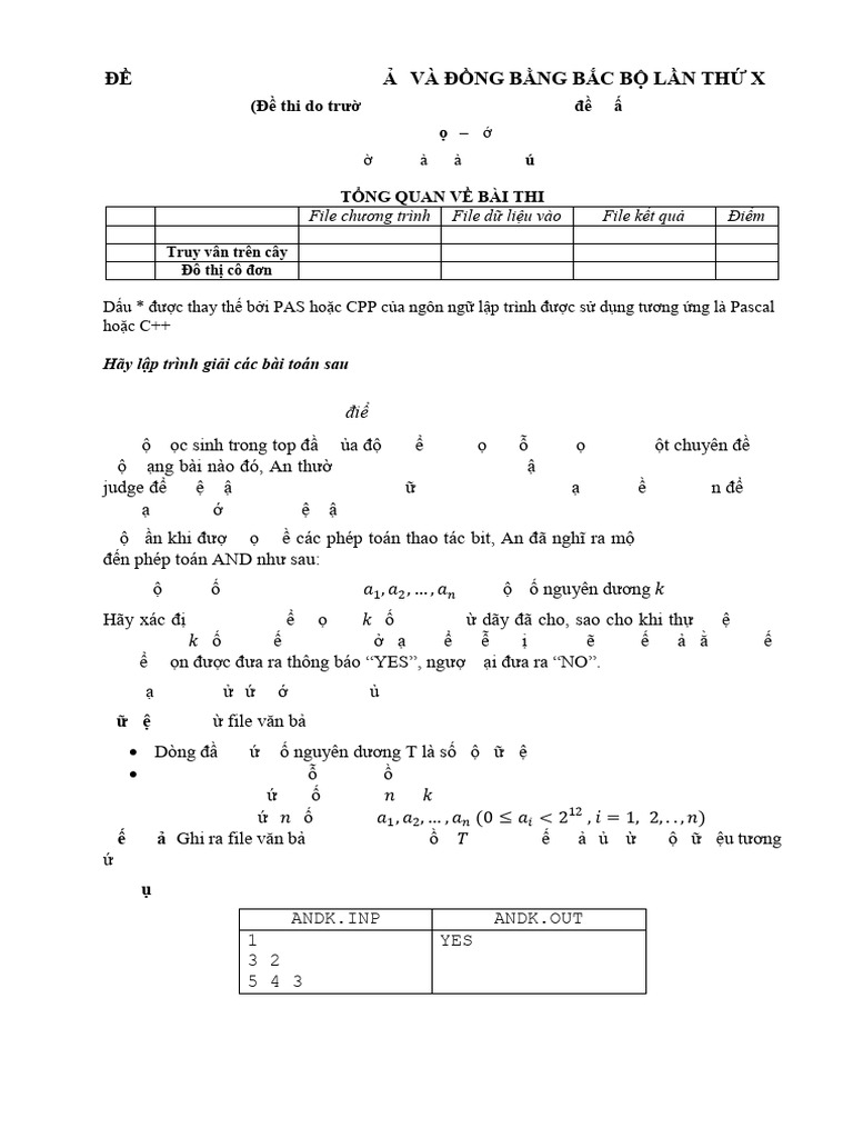 De Thi Tin Hoc 11 | PDF
