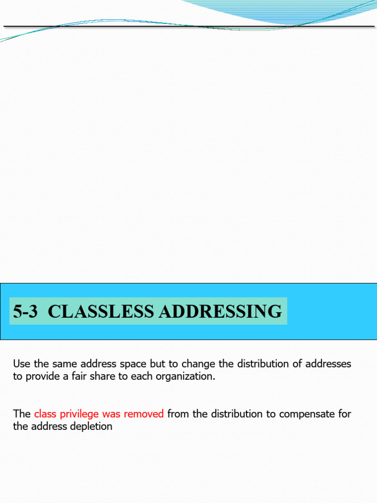Network Layer 2-Classless Addressing | PDF | Computer Network | Ip Address