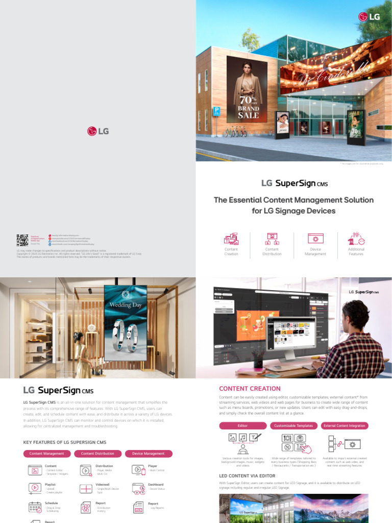 LG SuperSign CMS (v5.0) - Brochure (Low) - 250819 1 | PDF | Video ...