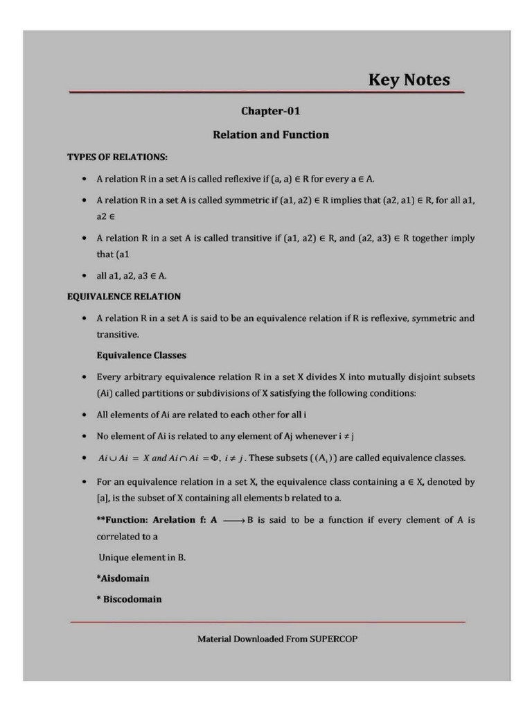 Revision Notes Class 12 | PDF | Determinant | Linear Programming