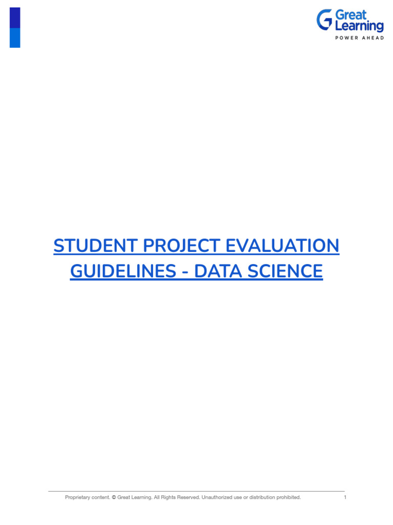 Students Evaluation Guidelines v1 - 0 PGP-DS | PDF | Computing