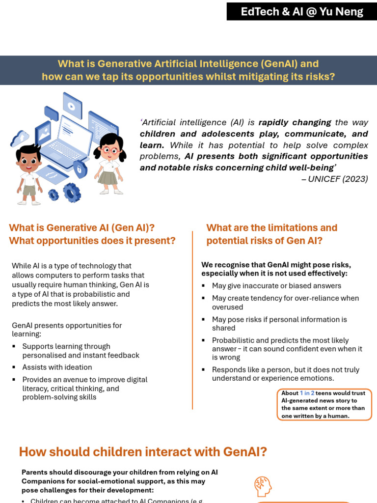 EdTech & AI at Yu Neng For Primary 1 To 3 - 20260201 - 185548 | PDF ...